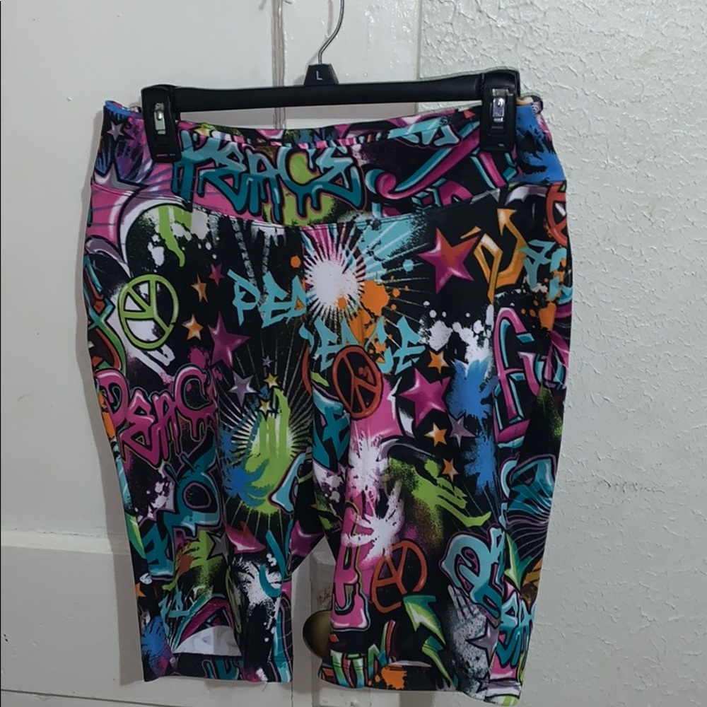 Graffiti Biker Shorts